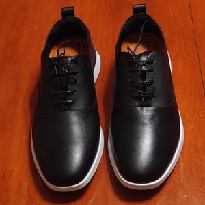 Wolf & Shepherd Crossover Longwing Plain Toe Oxford Shoes 9 (M) Black/White